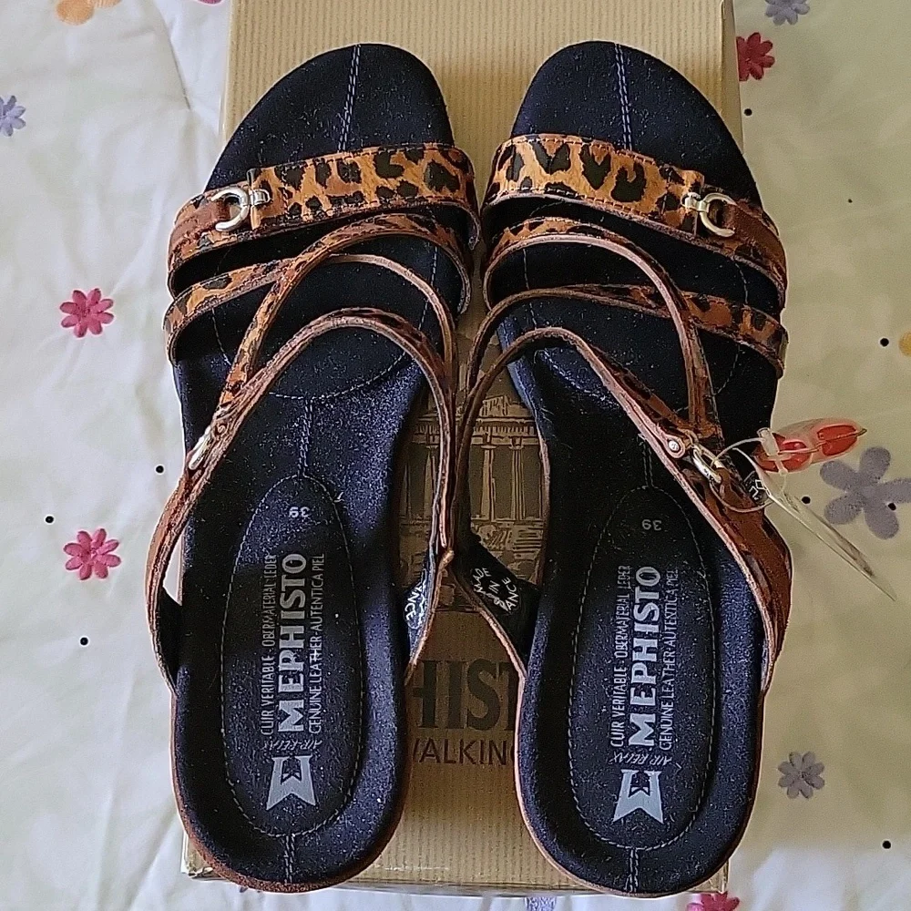 Mephisto Caterina Leopard Sandal - Picture 3 of 6